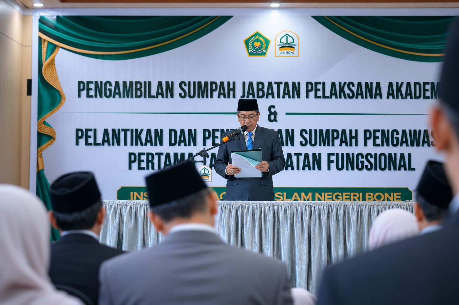 Rektor IAIN Bone Lantik 57 Pejabat Pelaksana Akademik, Tekankan Integritas dan Percepatan Akreditasi