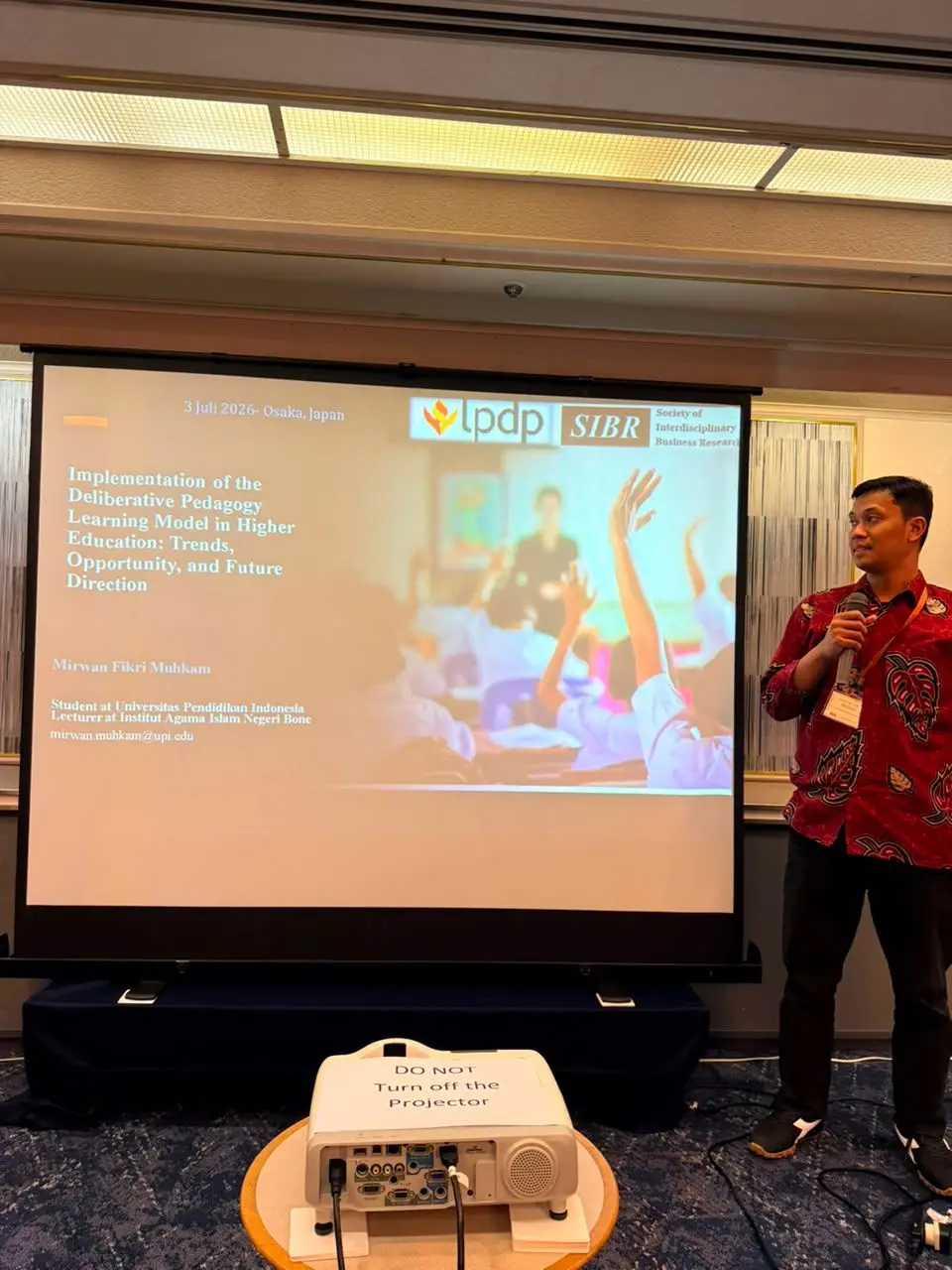 Dosen IAIN Bone Paparkan Konsep Deliberative Pedagogy di Konferensi Internasional Osaka, Jepang
