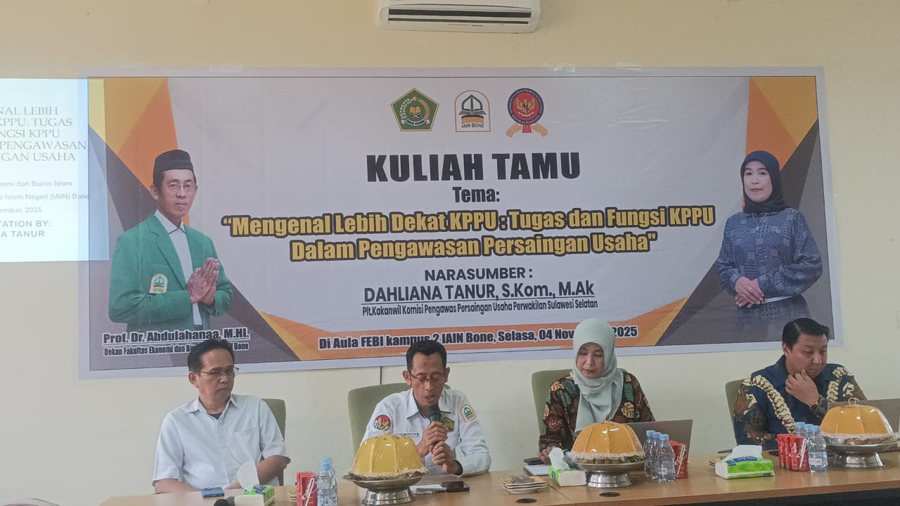 FEBI IAIN Bone Gelar Kuliah Tamu Bersama KPPU: Kupas Tuntas Pengawasan Persaingan Usaha